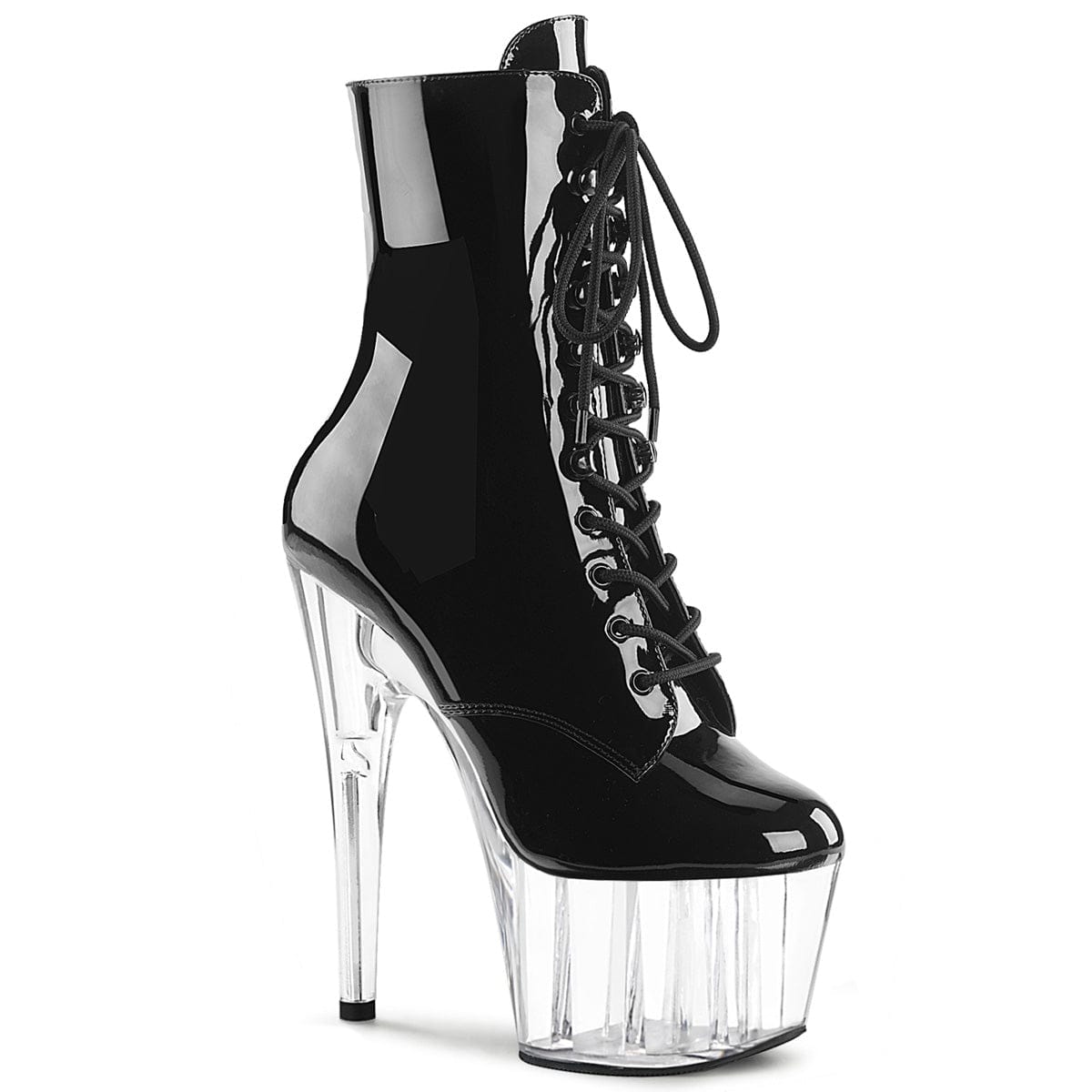 Black clear outlet ankle boots