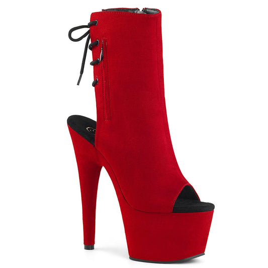 ADORE-1018FS Red Faux Suede/Red Faux Suede