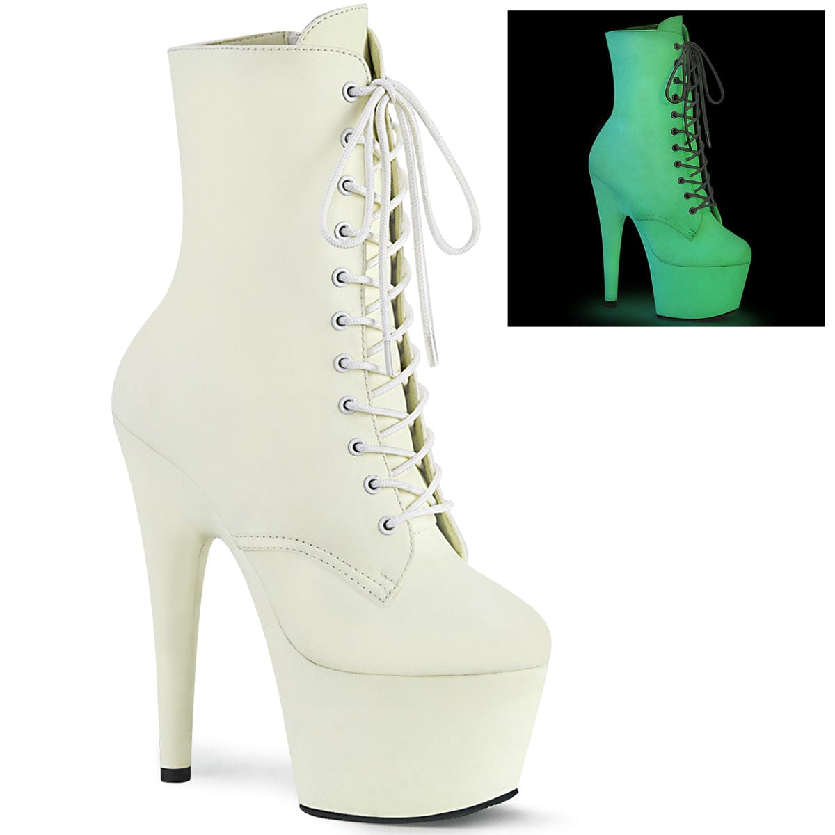 ADORE-1020GD White Glow F.Leather/White Glow F.Leather Ankle Boot Pleaser US Size (Women's): 5