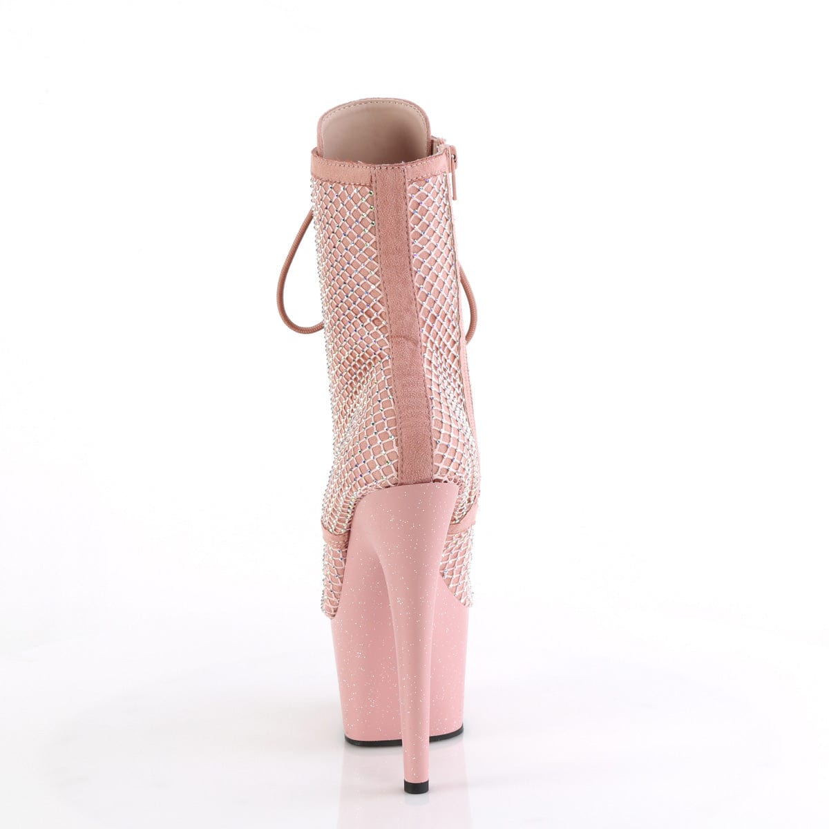 ADORE-1020RM Salmon Pink Faux Suede-RS Mesh/Baby Pink Ankle Boots Pleaser US Size (Women's): 5