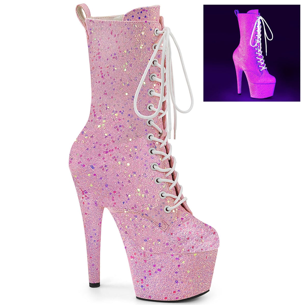 ADORE-1040IG Neon Baby Pink Iridescent Glitter/M Pleaser US Size (Women's): 5