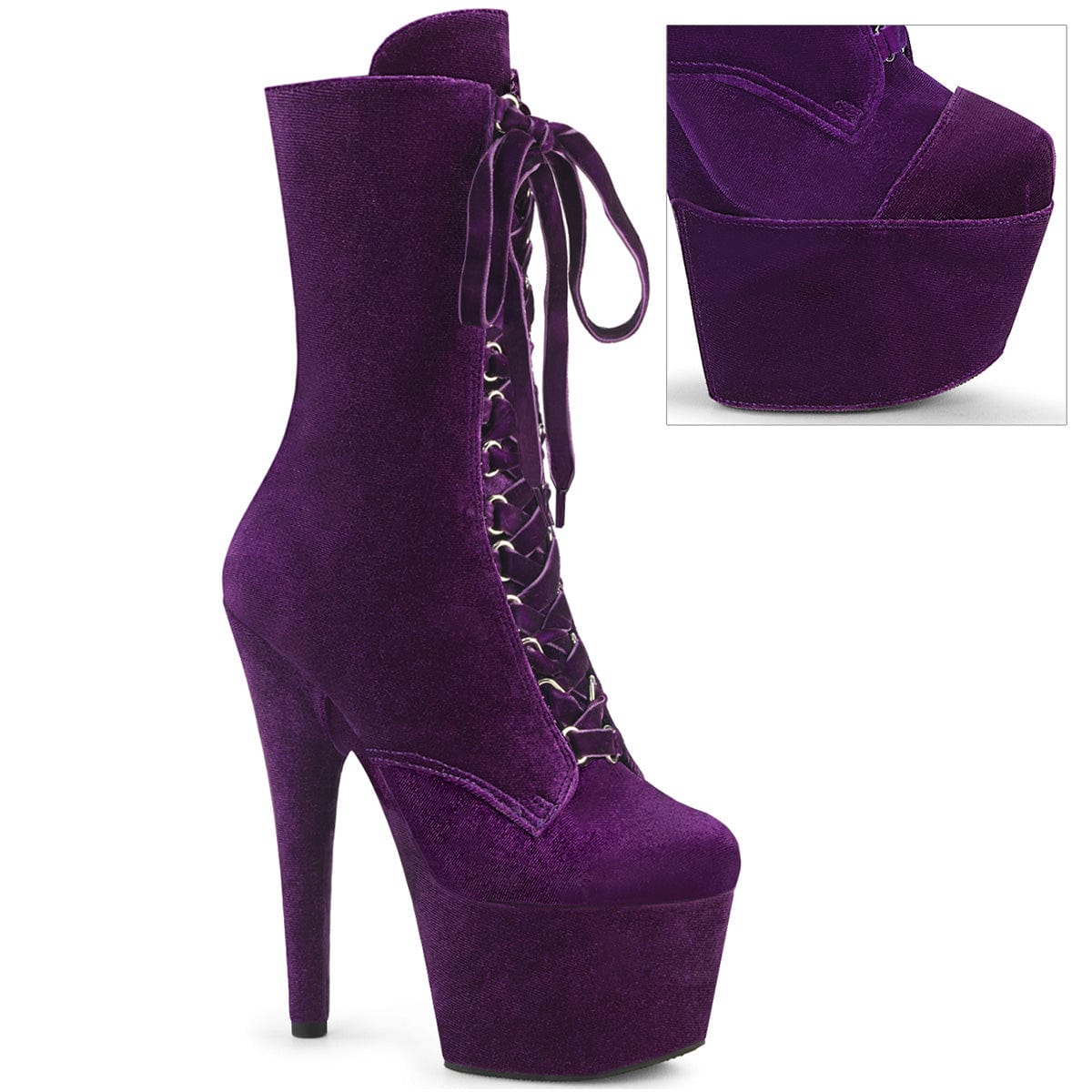 ADORE-1045VEL Purple Velvet/Purple Velvet Pleaser US Size (Women's): 5