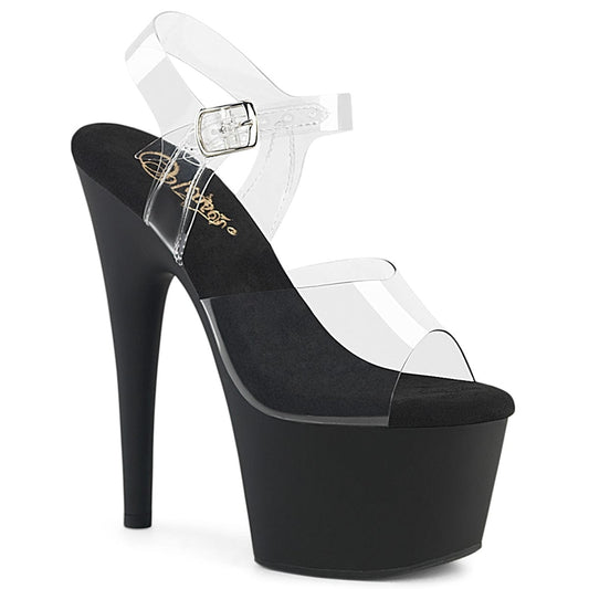 ADORE-708 Platform Shoes Clear/Black Matte