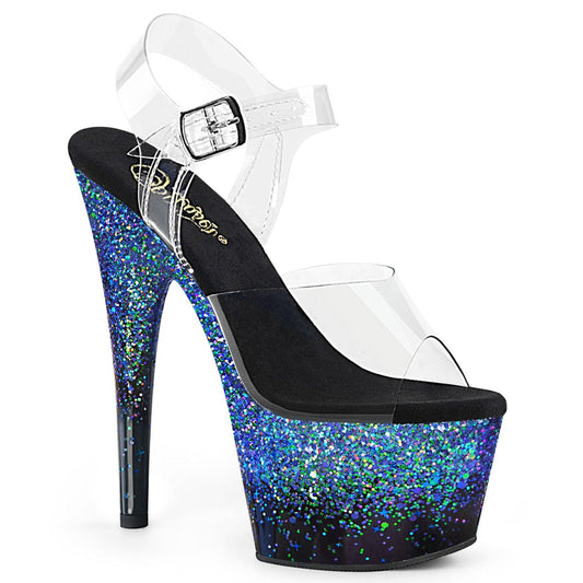 ADORE-708SS Clear/Black-Blue Multi Glitter