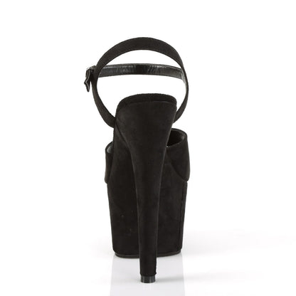 ADORE-709FS Black Faux Suede/Black Faux Suede