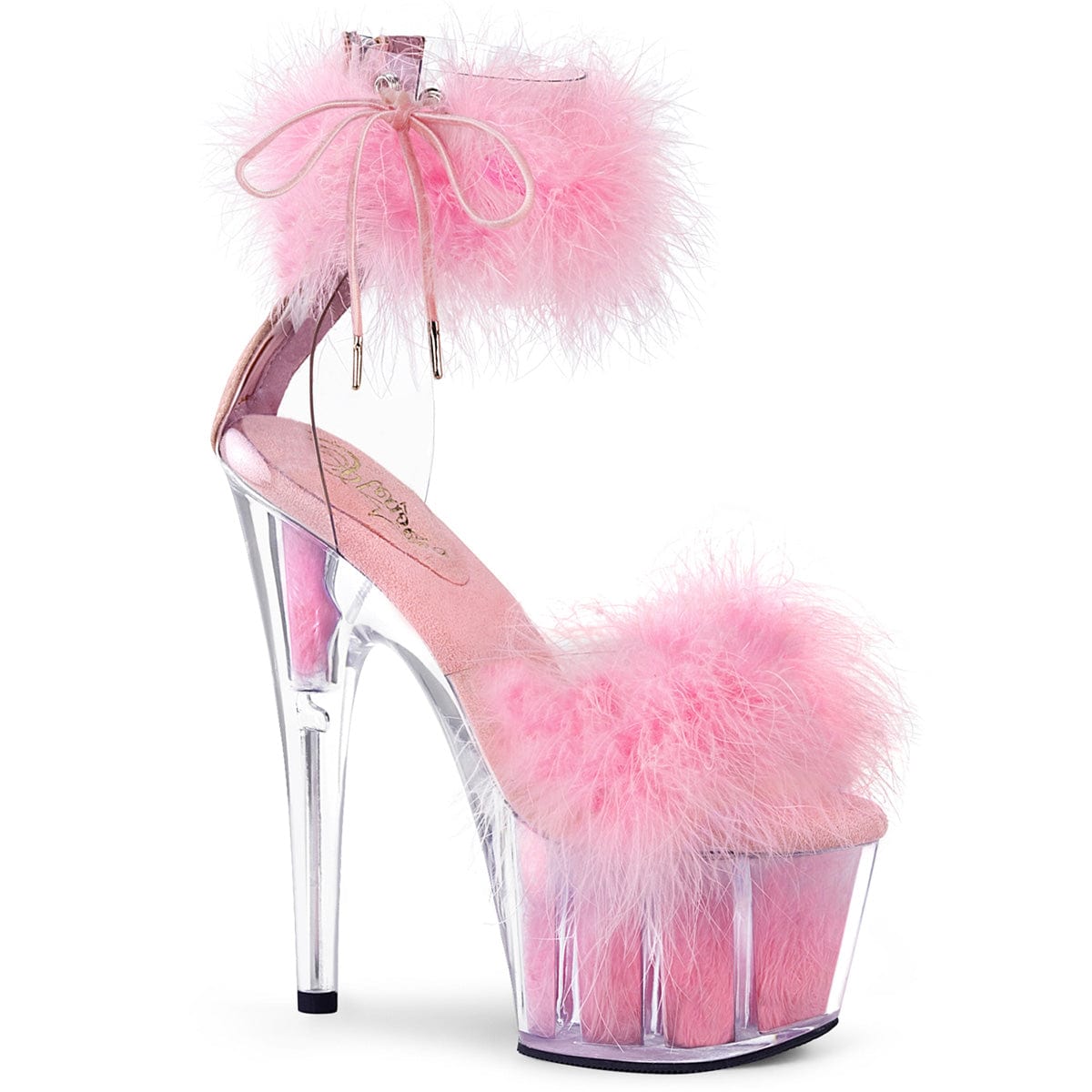 Pink fuzzy high online heels