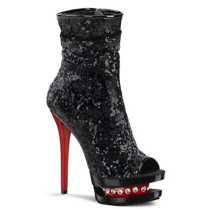 BLONDIE-R-1008 Black Sequins/Black-Red