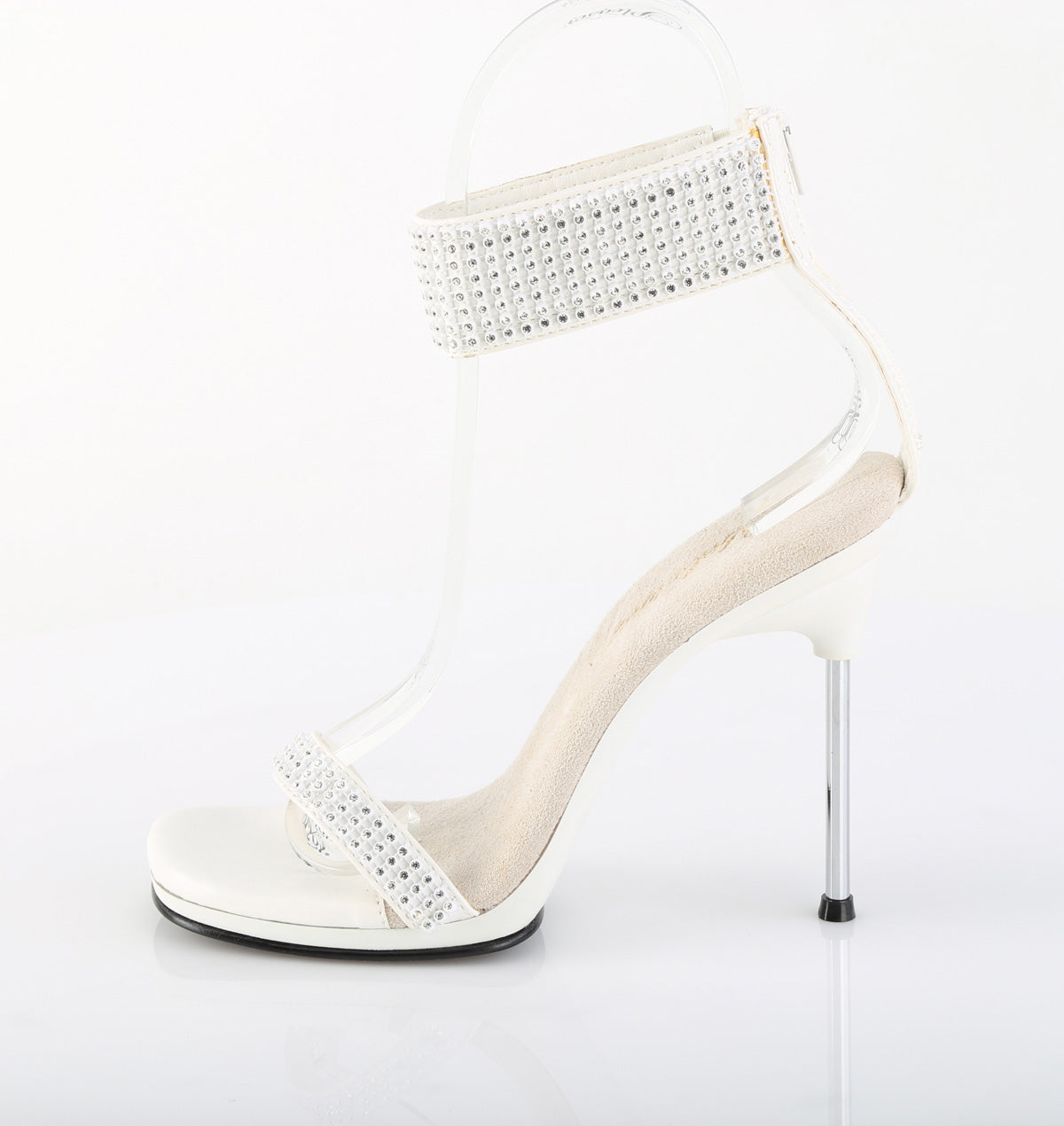 CHIC-40 White Faux Leather-RS/White Shoes