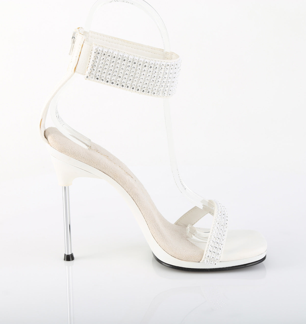 CHIC-40 White Faux Leather-RS/White Shoes