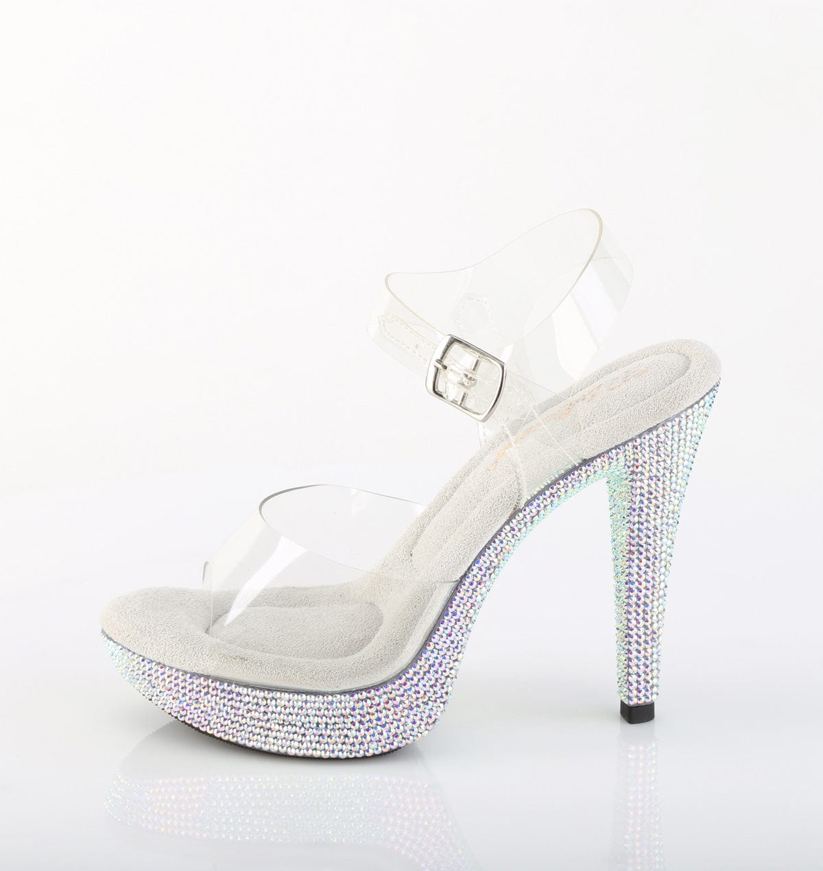 COCKTAIL-508DM Shoes Clear/Silver Multi Rhinestone