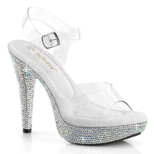 COCKTAIL-508DM Shoes Clear/Silver Multi Rhinestone