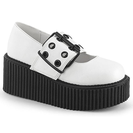 CREEPER-230 White Vegan Leather