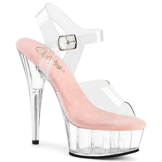 DELIGHT-608 Platform Shoes Clear-Baby Pink/Clear