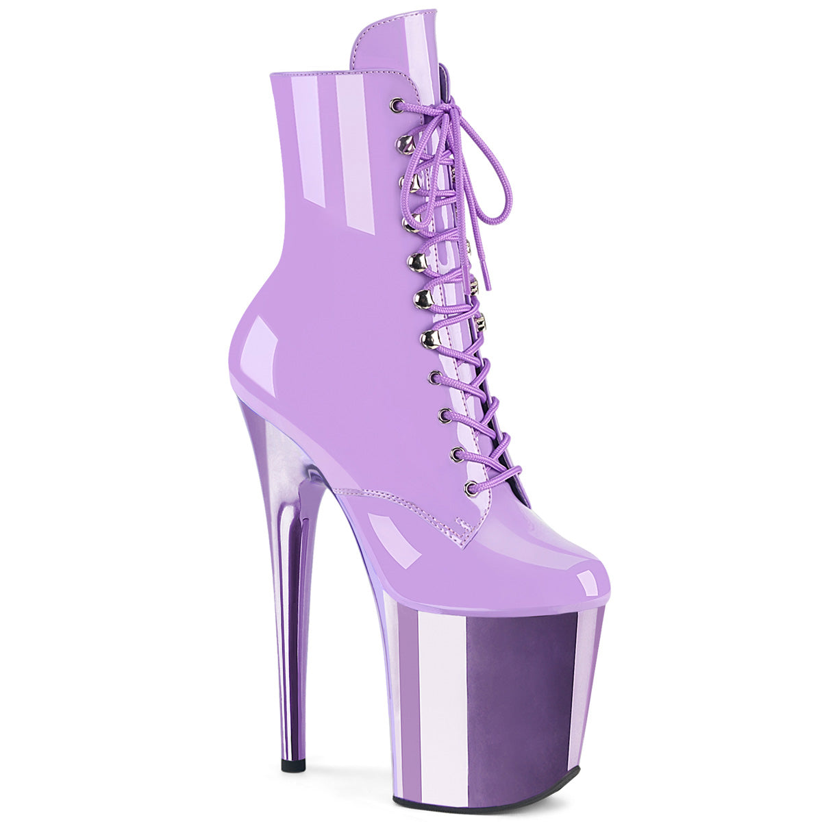 FLAMINGO-1020 Lavender Pat/Lavender Chrome Platform Shoes