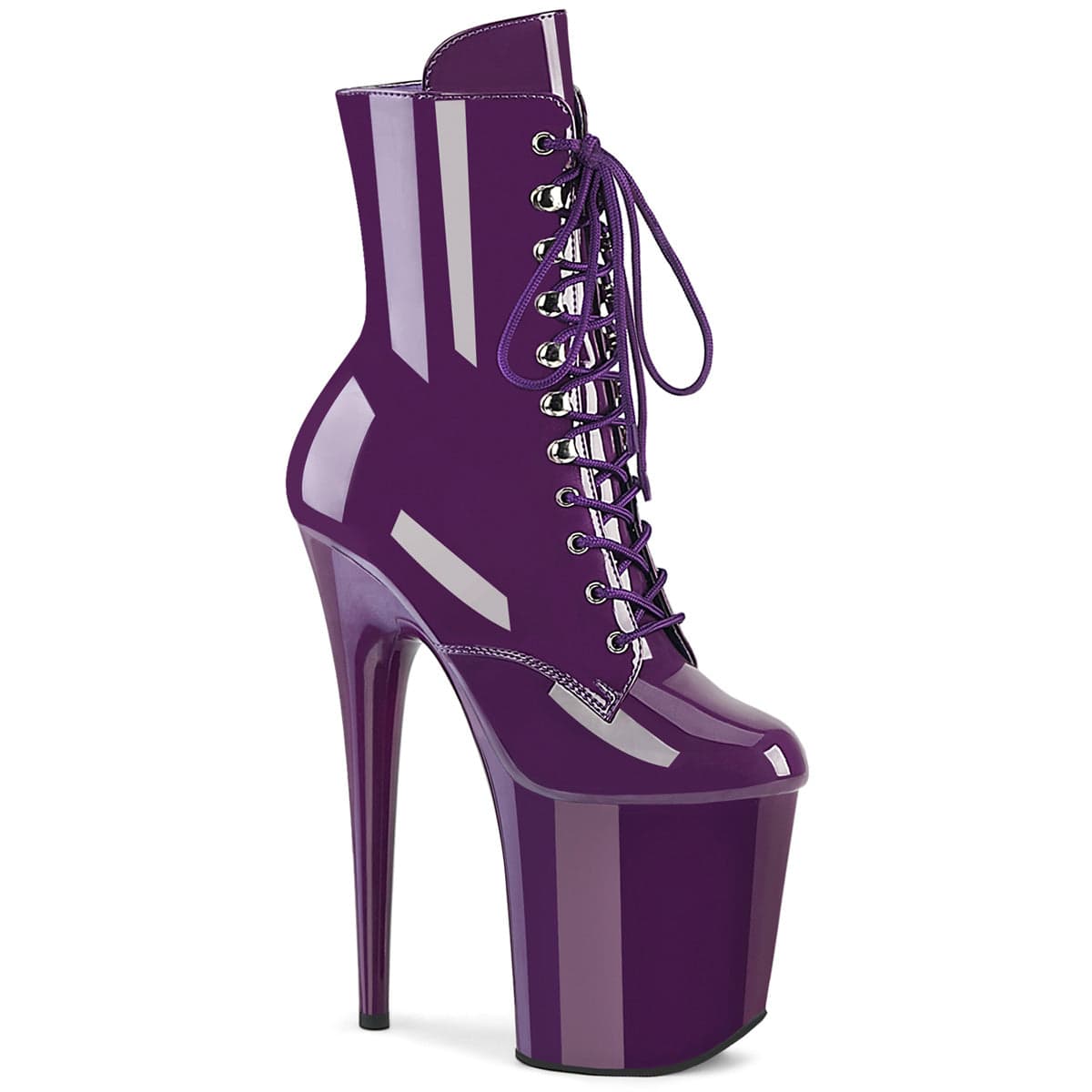 FLAMINGO-1020 Platform Shoes Purple Patent Purple