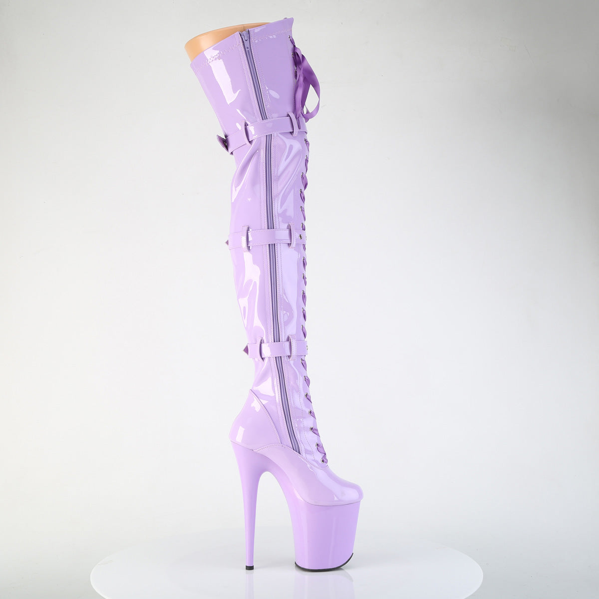 FLAMINGO-3028 Lavender Stretch Pat/Lavender Platform Shoes