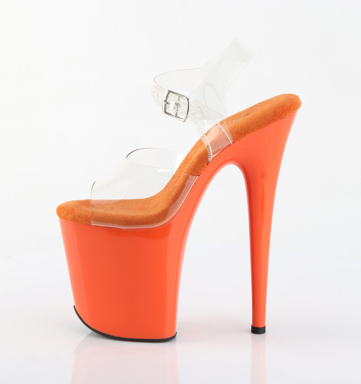 FLAMINGO-808 Platform Shoes Clear/Orange