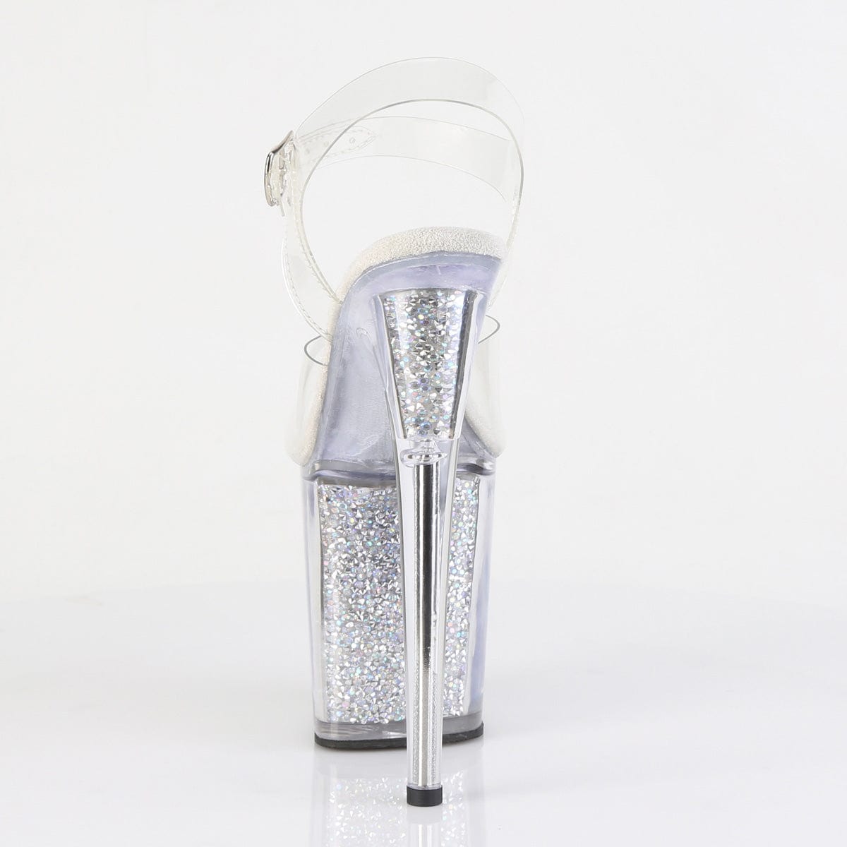 FLAMINGO-808RSI Clear/Clear-Silver AB RS Platform Heels Pleaser US Size (Women's): 5