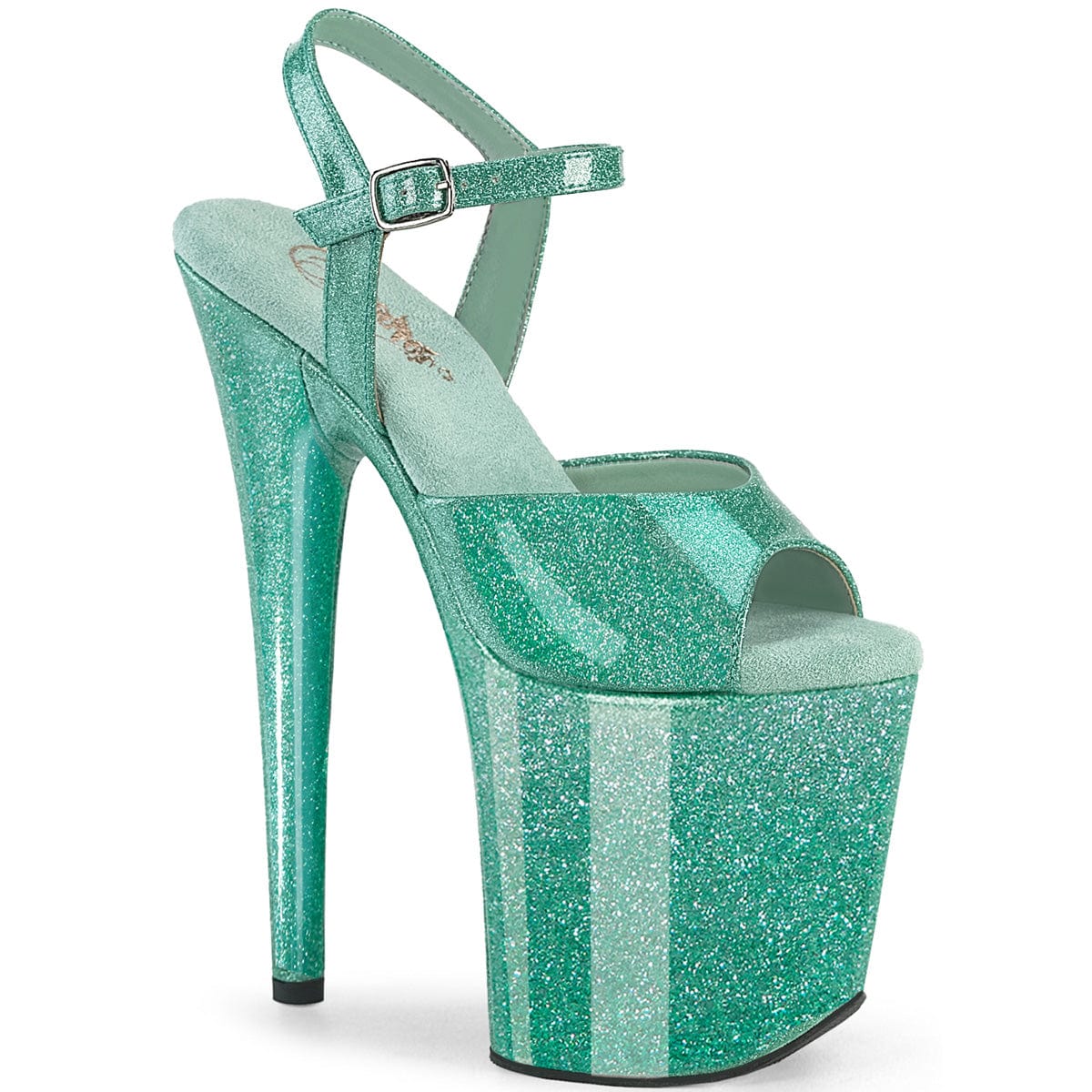 FLAMINGO-809GP Aqua Glitter Patent/M Pleaser US Size (Women's): 5