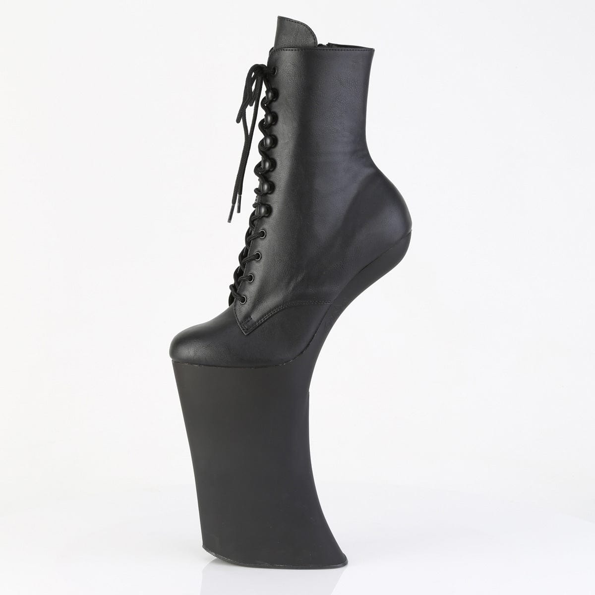 FORBIDDEN-1020 Platform Shoes Black Faux Leather/Black Matte