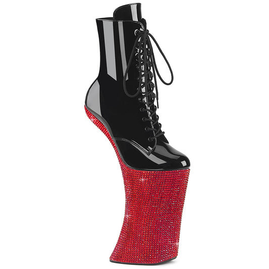 FORBIDDEN-1020BEJ Black Pat/Red RS Platform Shoes