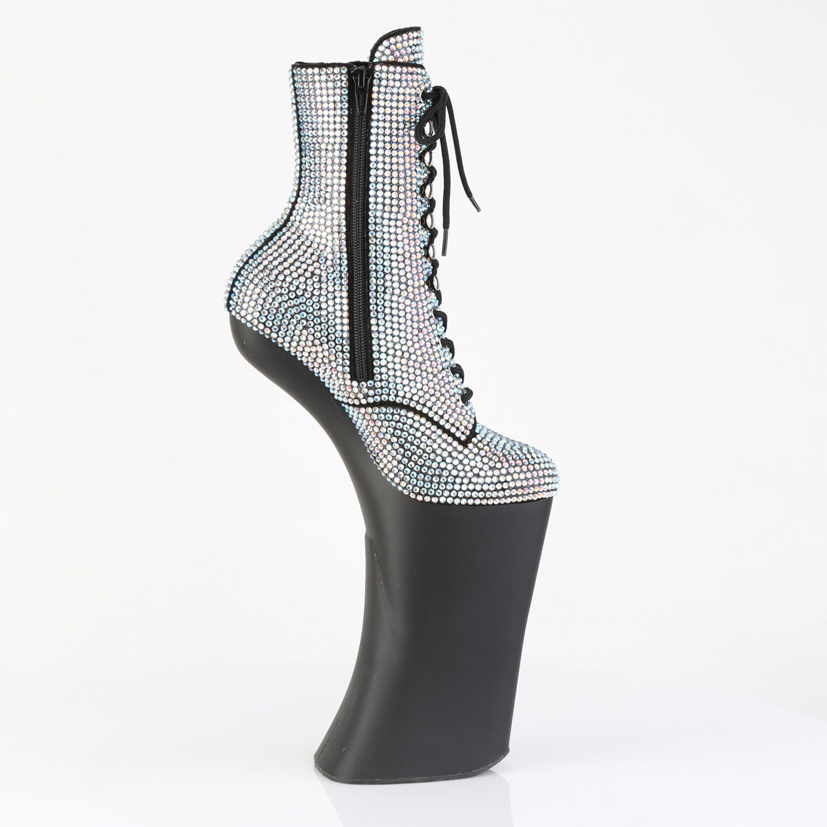 FORBIDDEN-1020RS Silver AB RS/Black Matte Platform Shoes