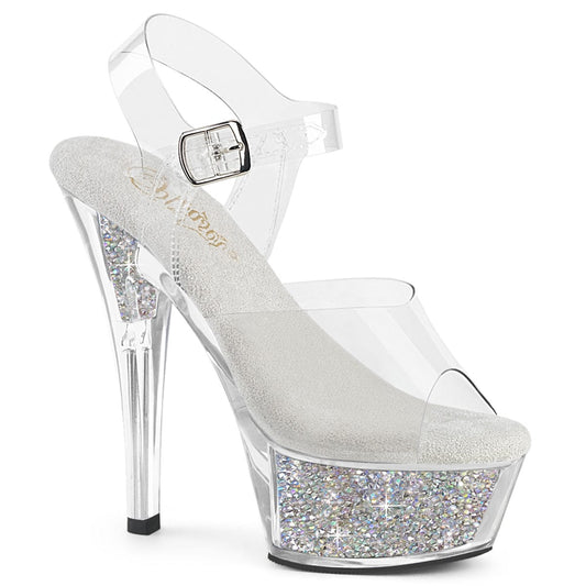 KISS-208RSI Clear/Clear-Silver AB RS Platform Heels