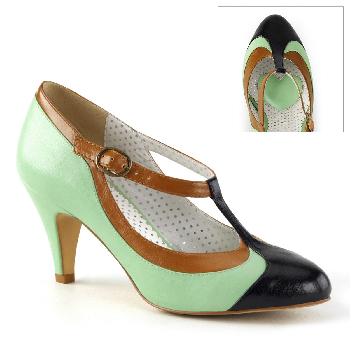 PEACH-03 Mint Multi Faux Leather