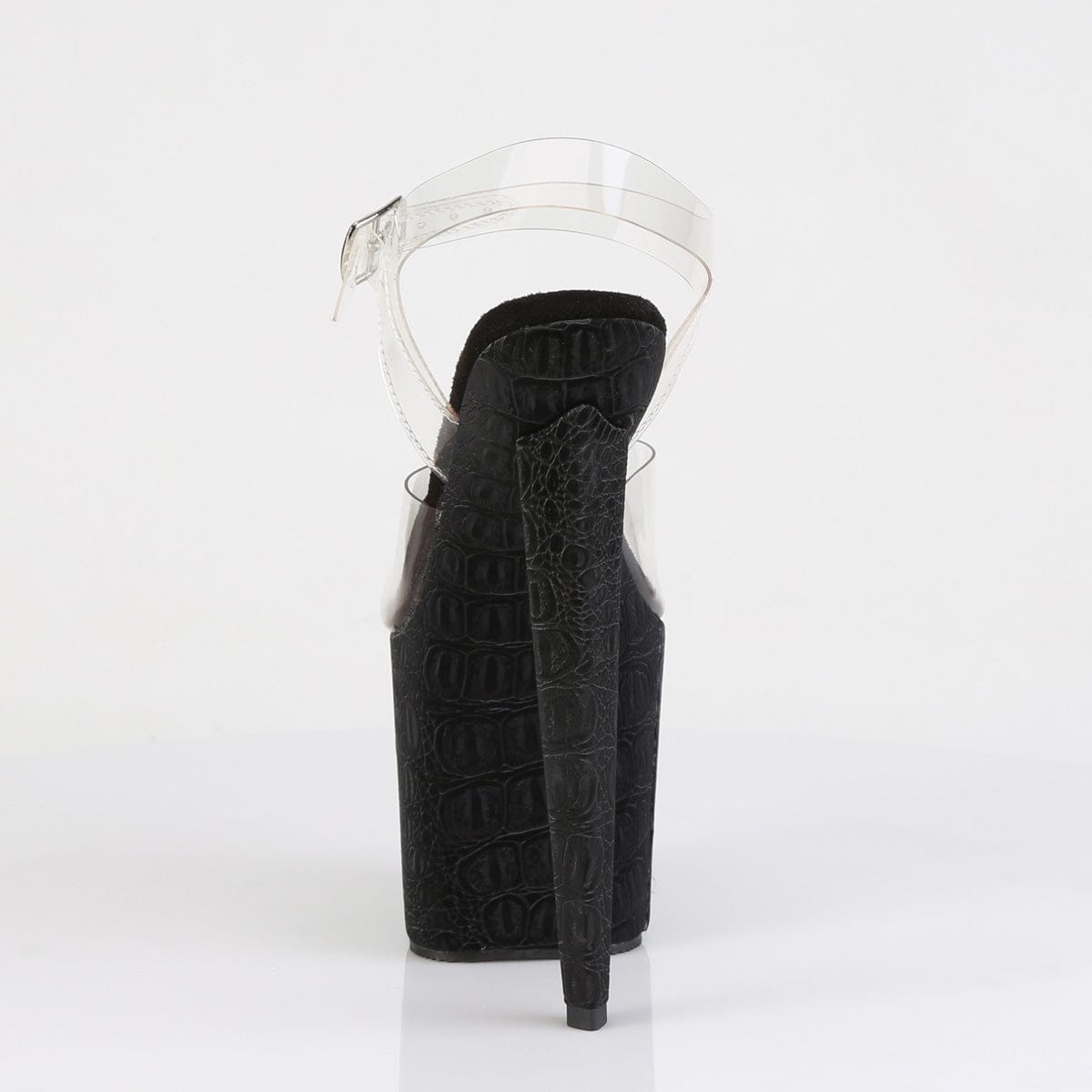 RAZZLE-808WR Clear/Black Reptile Print Pleaser US Size (Women's): 6