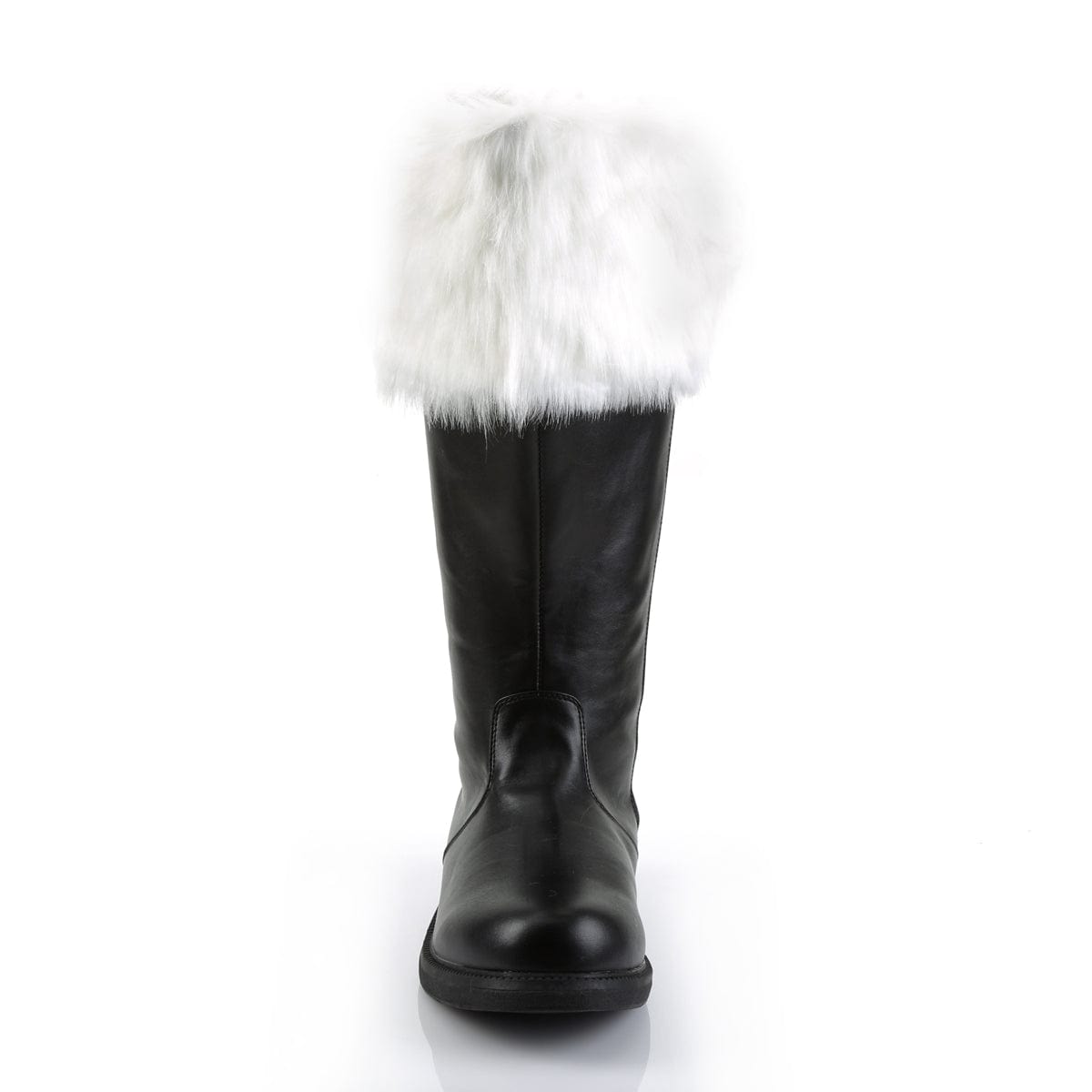 SANTA-106WC Black Pu-White Faux Fur