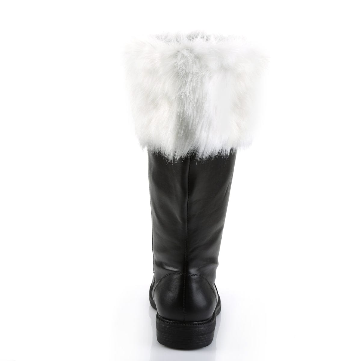 SANTA-106WC Black Pu-White Faux Fur