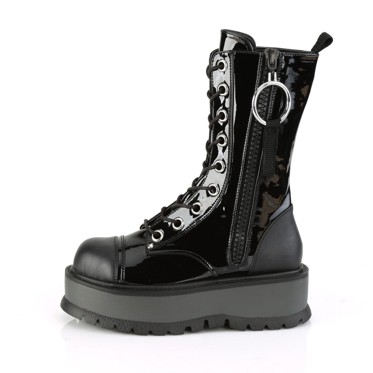 SLACKER-220 Black Patent -Vegan Leather