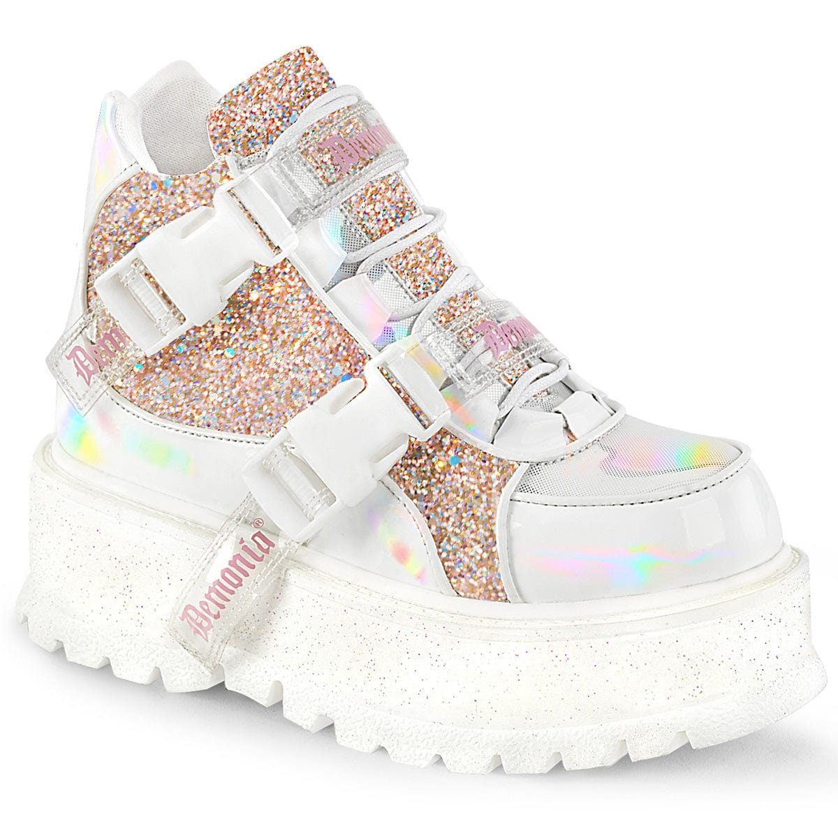 White on sale holographic shoes