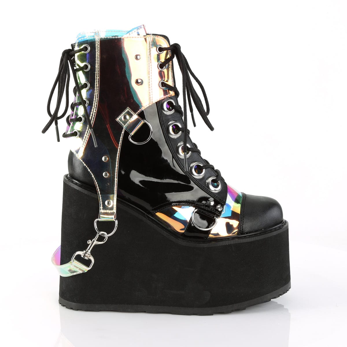 SWING-115 Black Mirror Ankle Boots