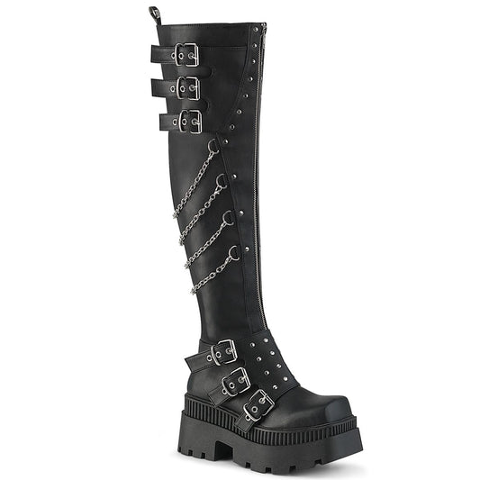 WRATH-310 Black Vegan Leather