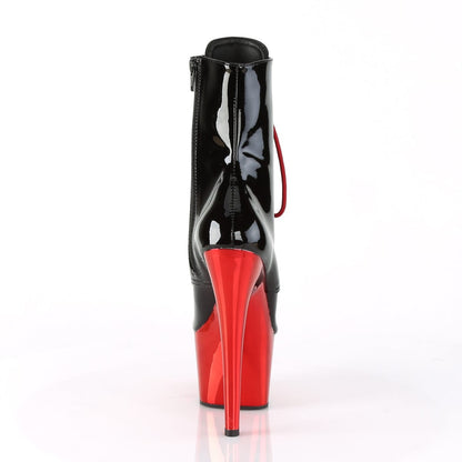 ADORE-1020 Black Patent/Red Chrome Ankle Boot Pleaser US Size (Women's): 5