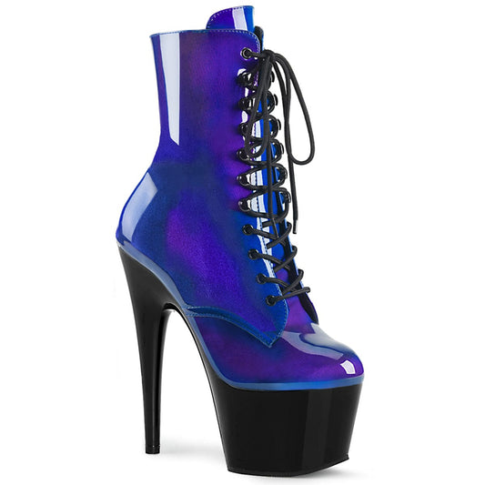 ADORE-1020SHG Blue-Purple/Black Ankle Boot Pleaser US Size (Women's): 5