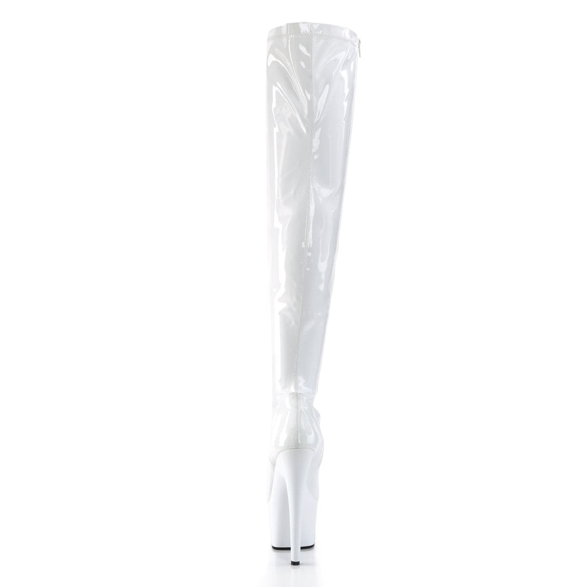 White pvc thigh hot sale high boots