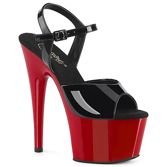 ADORE-709 Black Patent/Red Platform Sandal Pleaser US Size (Women's): 5