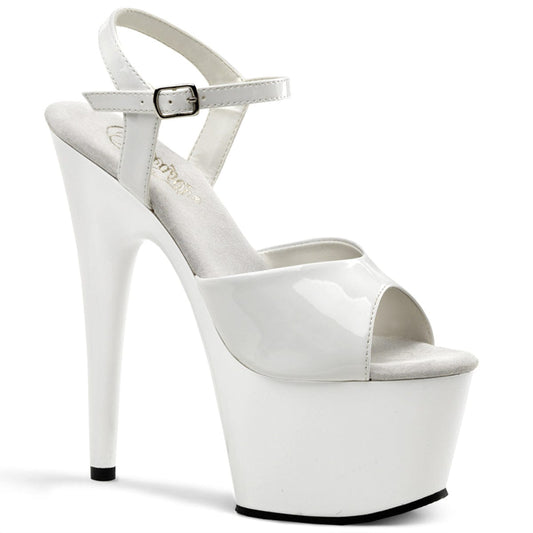 ADORE-709 White/White Platform Sandal Pleaser US Size (Women's): 5