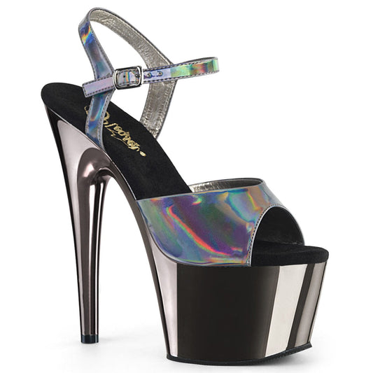 ADORE-709HGCH Pewter Hologram Sandals Platform Sandal Pleaser US Size (Women's): 5