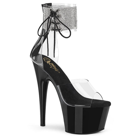 ADORE-724RS Clear/Black Platform Sandal Pleaser US Size (Women's): 5