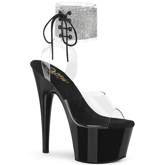 ADORE-791-2RS Clear/Black Platform Sandal Pleaser US Size (Women's): 5