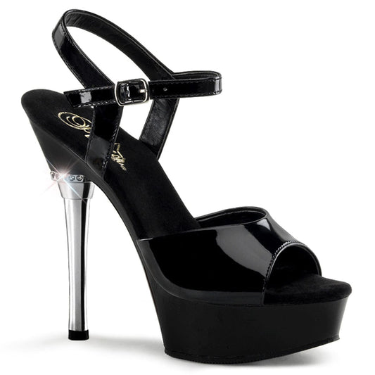 ALLURE-609 Black Patent/Black Platform Sandal Pleaser US Size (Women's): 5