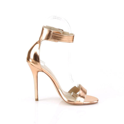 AMUSE-10 Rose Gold Metallic Pu Sandal Pleaser US Size (Women's): 5