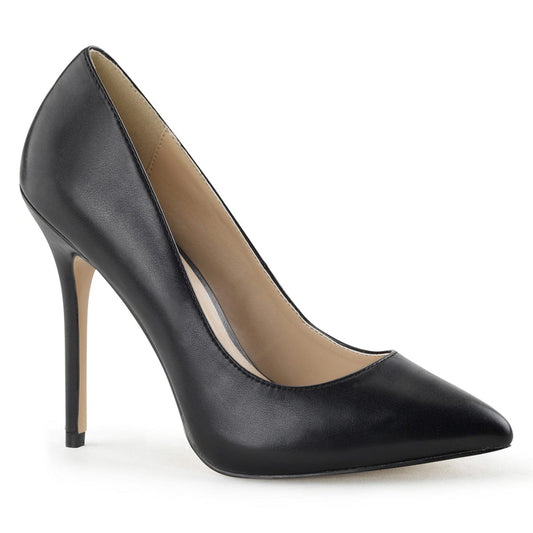 AMUSE-20 Black Faux Leather Pump Pleaser US Size (Women's): 5