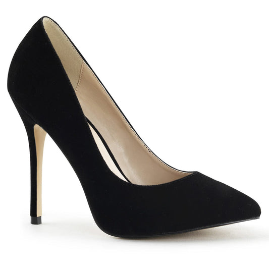 AMUSE-20 Black Velvet Pump Pleaser US Size (Women's): 5