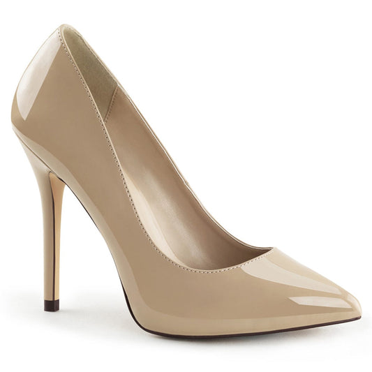 AMUSE-20 Cream Patent Pump Pleaser US Size (Women's): 5