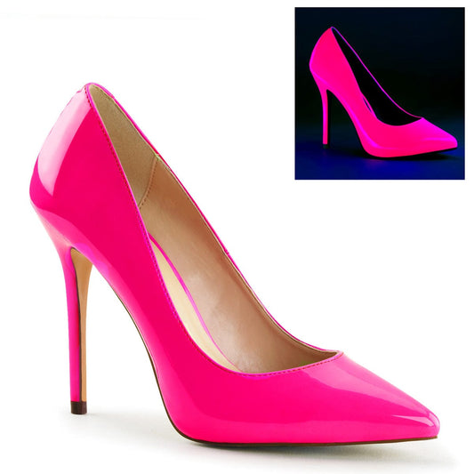 AMUSE-20 Neon Fuchsia Patent Pump Pleaser US Size (Women's): 5