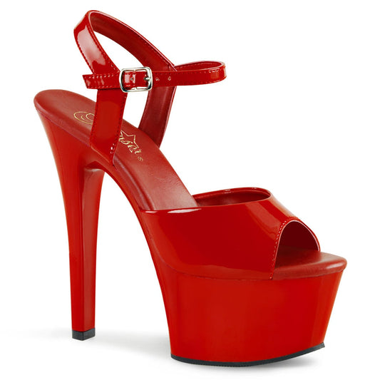 ASPIRE-609 Red Patent/Red Platform Sandal Pleaser US Size (Women's): 5